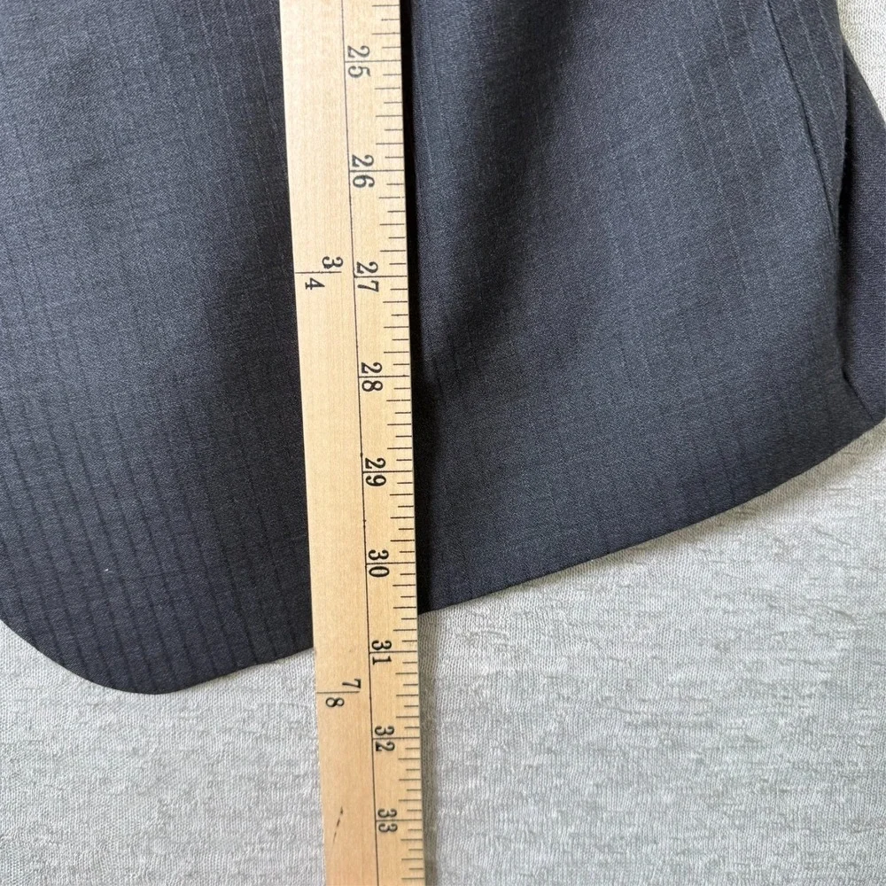 Calvin Klein Men's Blazer Sport Coat 44L‎ Gray Macy's Suit Pinstripe 100% Wool